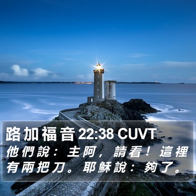 路 加 福 音 22:38 CUVT Bible Verse Image