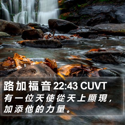 路 加 福 音 22:43 CUVT Bible Verse Image