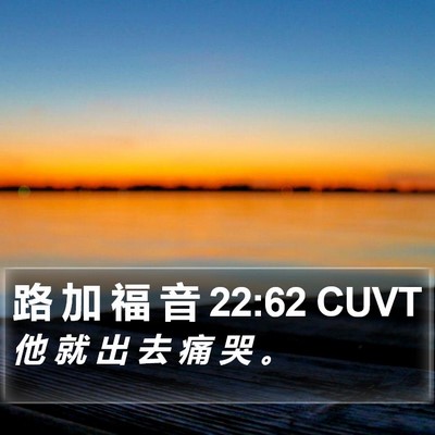 路 加 福 音 22:62 CUVT Bible Verse Image