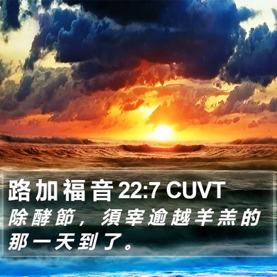 路 加 福 音 22:7 CUVT Bible Verse Image