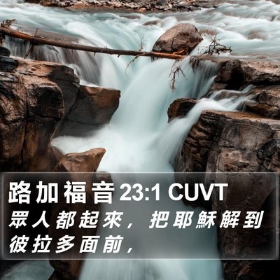 路 加 福 音 23:1 CUVT Bible Verse Image