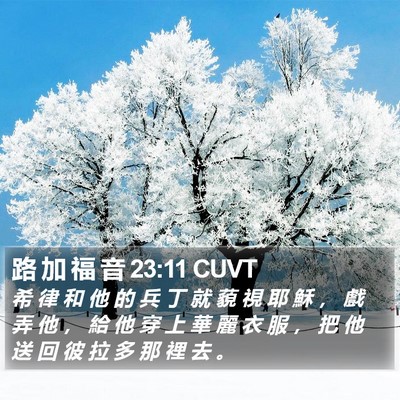 路 加 福 音 23:11 CUVT Bible Verse Image
