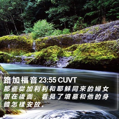 路 加 福 音 23:55 CUVT Bible Verse Image