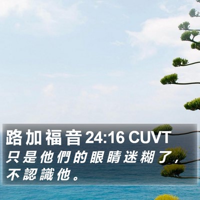 路 加 福 音 24:16 CUVT Bible Verse Image