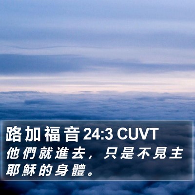 路 加 福 音 24:3 CUVT Bible Verse Image