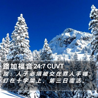 路 加 福 音 24:7 CUVT Bible Verse Image