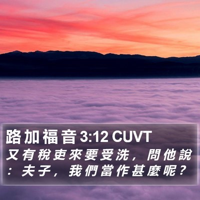 路 加 福 音 3:12 CUVT Bible Verse Image