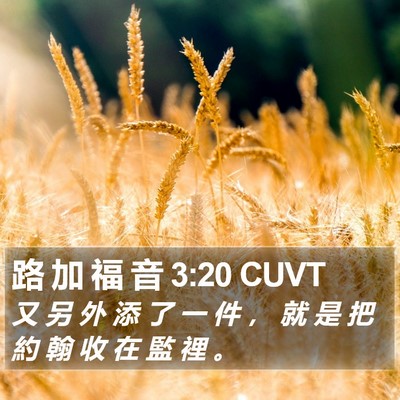 路 加 福 音 3:20 CUVT Bible Verse Image