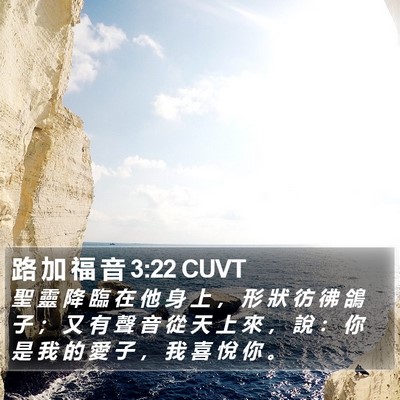 路 加 福 音 3:22 CUVT Bible Verse Image
