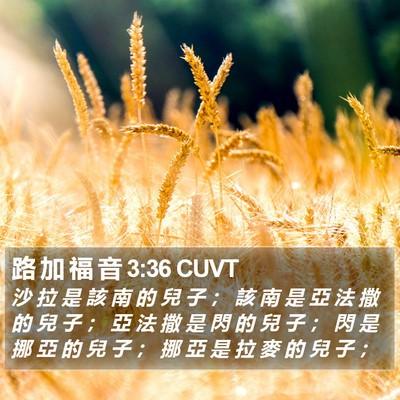 路 加 福 音 3:36 CUVT Bible Verse Image