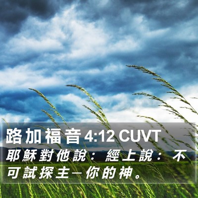路 加 福 音 4:12 CUVT Bible Verse Image