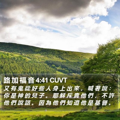 路 加 福 音 4:41 CUVT Bible Verse Image