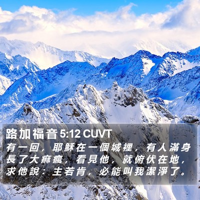 路 加 福 音 5:12 CUVT Bible Verse Image