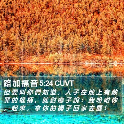 路 加 福 音 5:24 CUVT Bible Verse Image