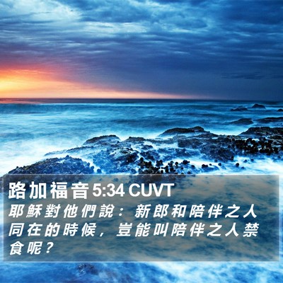 路 加 福 音 5:34 CUVT Bible Verse Image