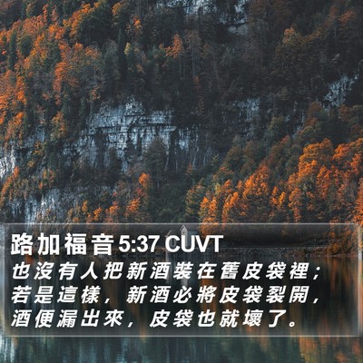 路 加 福 音 5:37 CUVT Bible Verse Image