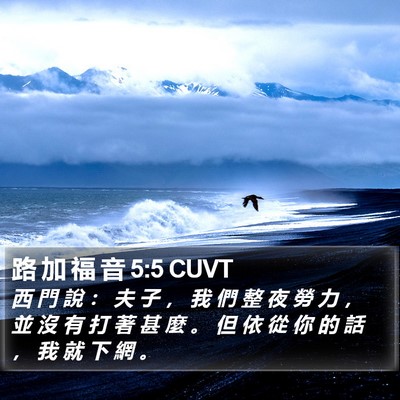 路 加 福 音 5:5 CUVT Bible Verse Image