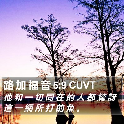 路 加 福 音 5:9 CUVT Bible Verse Image