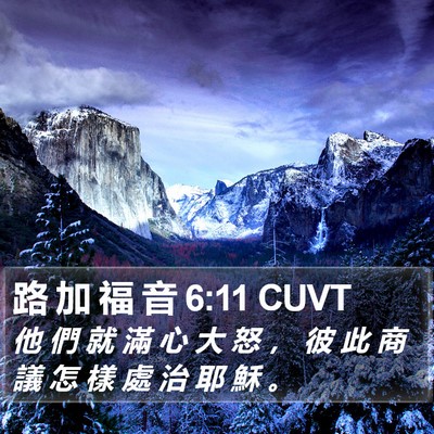 路 加 福 音 6:11 CUVT Bible Verse Image