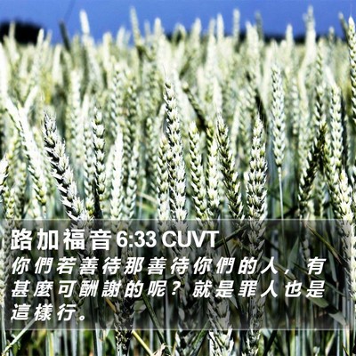 路 加 福 音 6:33 CUVT Bible Verse Image