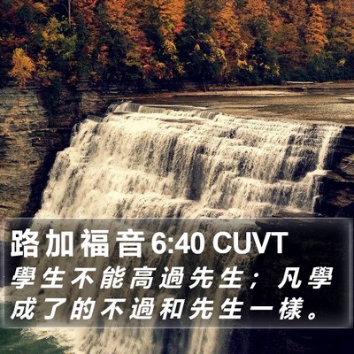 路 加 福 音 6:40 CUVT Bible Verse Image