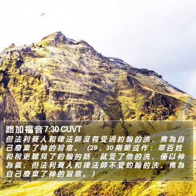 路 加 福 音 7:30 CUVT Bible Verse Image