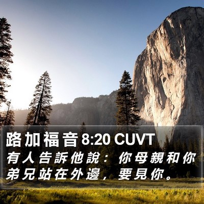 路 加 福 音 8:20 CUVT Bible Verse Image