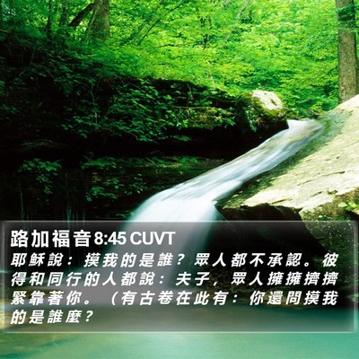 路 加 福 音 8:45 CUVT Bible Verse Image