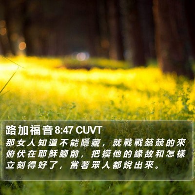 路 加 福 音 8:47 CUVT Bible Verse Image