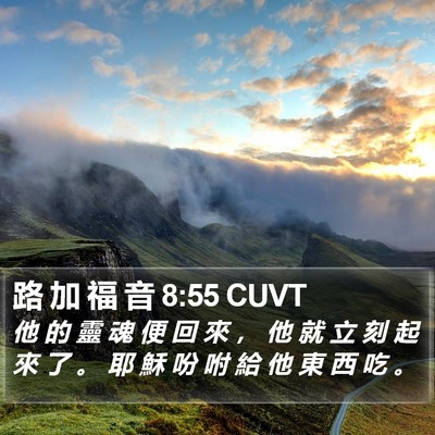 路 加 福 音 8:55 CUVT Bible Verse Image
