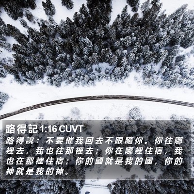 路 得 記 1:16 CUVT Bible Verse Image