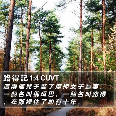 路 得 記 1:4 CUVT Bible Verse Image