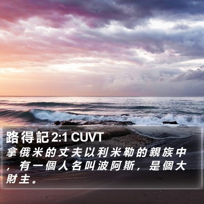路 得 記 2:1 CUVT Bible Verse Image