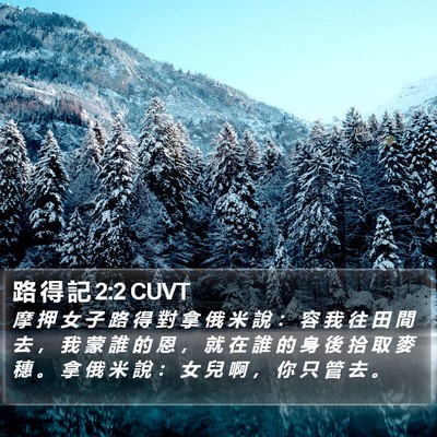 路 得 記 2:2 CUVT Bible Verse Image