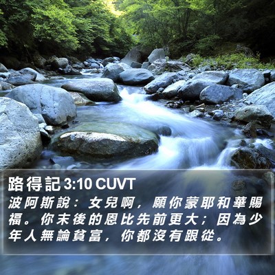 路 得 記 3:10 CUVT Bible Verse Image