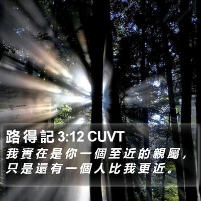 路 得 記 3:12 CUVT Bible Verse Image