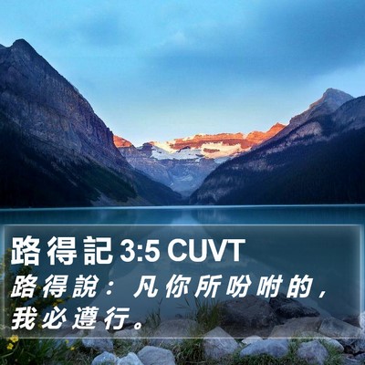 路 得 記 3:5 CUVT Bible Verse Image