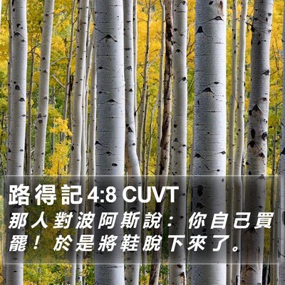 路 得 記 4:8 CUVT Bible Verse Image