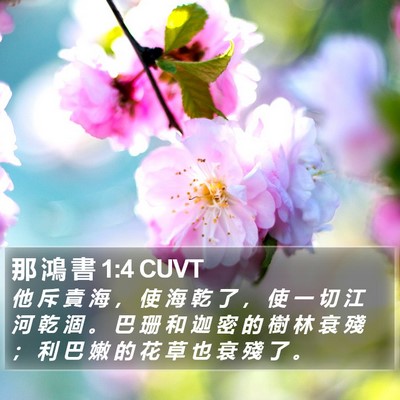 那 鴻 書 1:4 CUVT Bible Verse Image