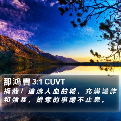 那 鴻 書 3:1 CUVT Bible Verse Image