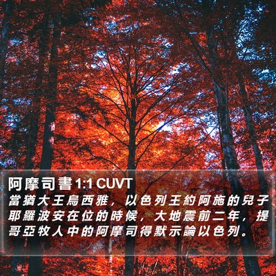 阿 摩 司 書 1:1 CUVT Bible Verse Image