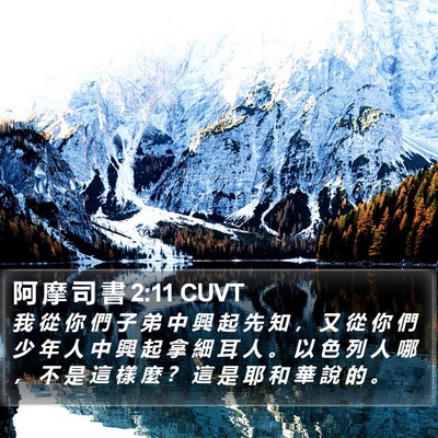 阿 摩 司 書 2:11 CUVT Bible Verse Image