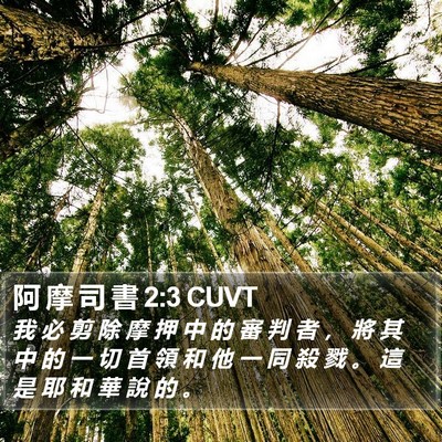 阿 摩 司 書 2:3 CUVT Bible Verse Image