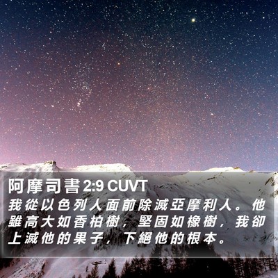阿 摩 司 書 2:9 CUVT Bible Verse Image