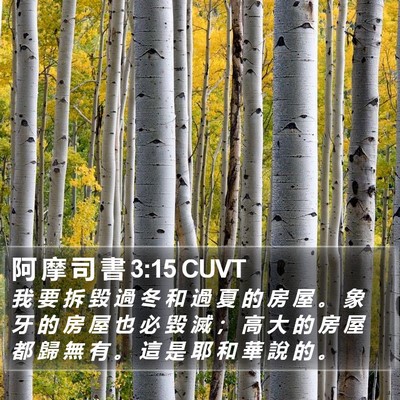 阿 摩 司 書 3:15 CUVT Bible Verse Image