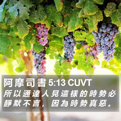 阿 摩 司 書 5:13 CUVT Bible Verse Image