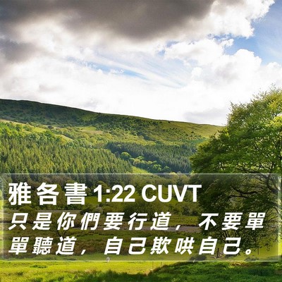 雅 各 書 1:22 CUVT Bible Verse Image