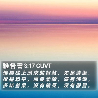 雅 各 書 3:17 CUVT Bible Verse Image