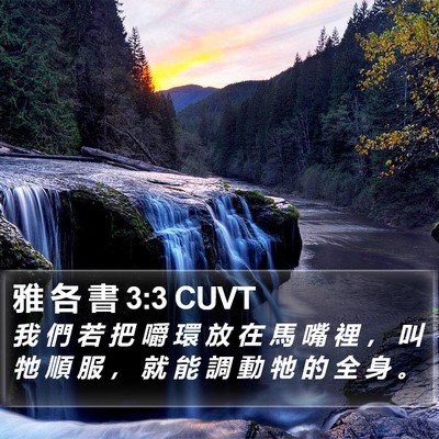 雅 各 書 3:3 CUVT Bible Verse Image