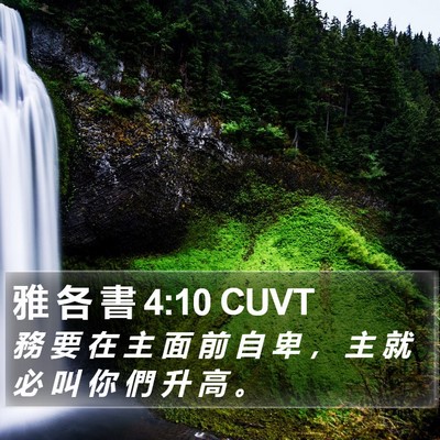 雅 各 書 4:10 CUVT Bible Verse Image